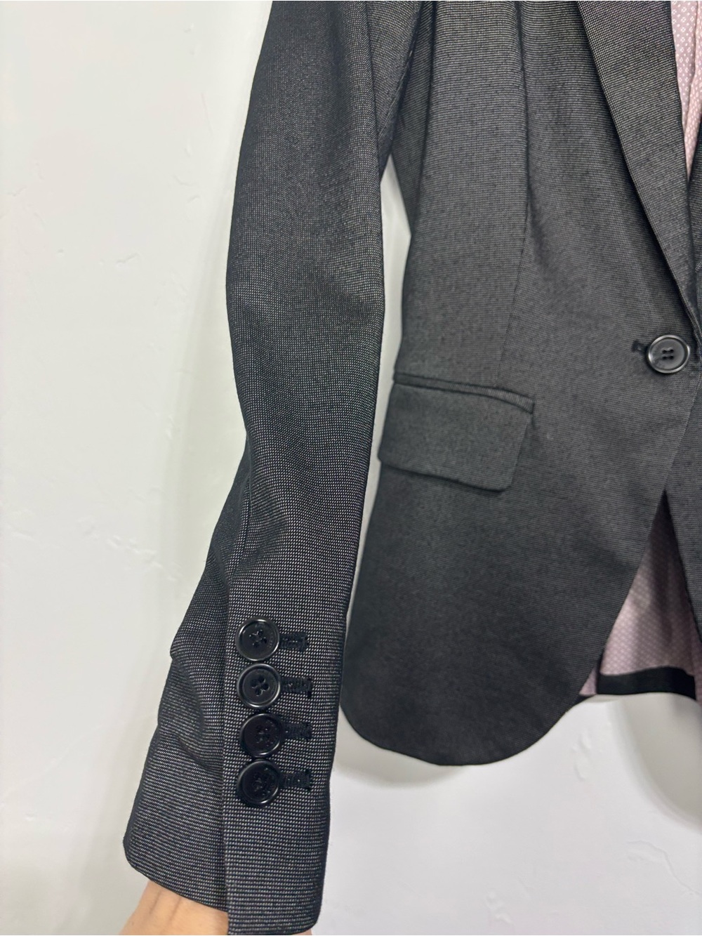 Zara Basic XS Women Blazer Tailored One Button Career Executive Office Business - Picture 4 of 11